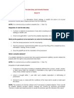 Forcible Entry and Unlawful Detainer RULE 70