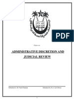 Administrative Discretion and Judicial Review: Project On