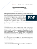 The Relationship Between Dividend Payout and Financial Performance: Evidence From Top40 JSE Firms