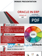 Oracle in Erp: Presenting By: Sai Krishna Jaligama 16K81A03D6