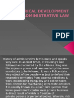 Historical Development of Administrative Law