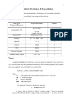 Amplitude Modulation & Demodulation: S T M T F T