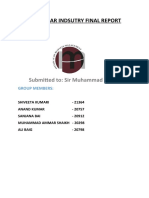 Footwear Indsutry Final Report: Submitted To: Sir Muhammad Zubair