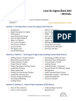 ASQ - Course Outline Lean Six SIgma Black Belt Minitab - ASQ - LSSBBM01MS PDF