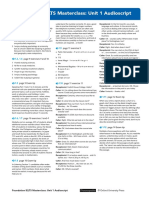 Foundation IELTS Masterclass: Unit 1 Audioscript: Page 8 Exercises 6 and 7