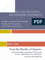 Writing College Essays and Personal Statements PDF