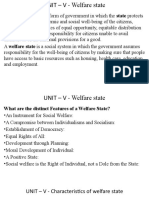 UNIT - V - Welfare State