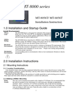 MT-8000 Series: MT-8056T/ MT-6056T Installation Instruction 1.0 Installation and Startup Guide