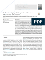 Use of Remote Sensing To Predict The Optimal Harvest Date of Corn