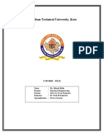 Rajasthan Technical University, Kota: Course - File