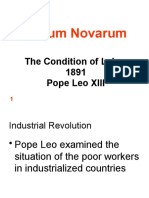 Rerum Novarum: The Condition of Labor 1891 Pope Leo XIII