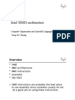 Intel SIMD Architecture: Computer Organization and Assembly Languages Yung-Yu Chuang