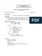 Tr = Tmax = G Ѳ J R L: Experiment of Torsion testing machine