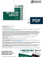 WHO HTS Guidelines - Presentation Part 1: Who HTS: HTS Info On The Go: WHO HTS Data Dashboards