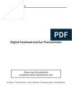 Digital Forehead and Ear Thermometer: Please Read This Guidebook Completely Before Operating This Unit