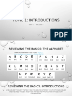 Topic 1: Introductions: Unit 1 - Inglés I