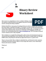 Binary Review Worksheet: For All Students