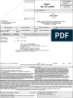 Bill of Lading Draft: Carrier