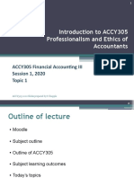 Topic 1 Professionalism and Ethics of Accountants