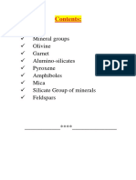 Important Mineral Groups PDF