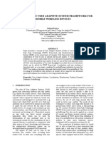 Complex Mobile User Adaptive System Framework For Mobile Wireless Devices - Ubiquitous Computing and Communication Journal