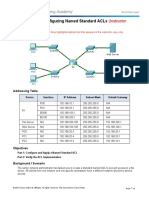 Packet Tracer - Configuring Named Standard Acls: (Instructor Version)