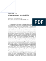 Contracts and Vertical FDI: Instructor: Thomas Chaney Econ 357 - International Trade (PH.D.)