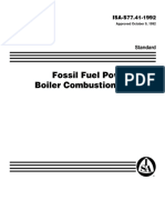 Fossil Fuel Power Plant Boiler Combustion Controls: ISA-S77.41-1992