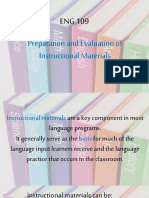 Preparation and Evaluation of Instructional Materials