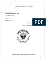 Termination of Lease by Notice: A Project Proposal Made by Name