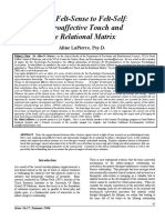 From Felt-Sense To Felt-Self: Neuroaffective Touch and The Relational Matrix