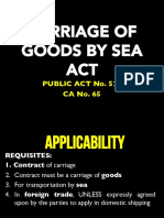 Carriage of Goods by Sea ACT: Public Act No. 521 CA No. 65