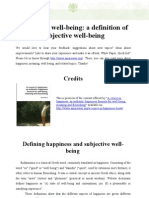 Subjective Well-Being A Definition of Subjective Well-Being