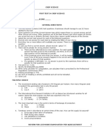 Post Test in Crop Science PDF