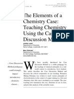 The Elements of A Chemistry Case: Teaching Chemistry Using The Case Discussion Method