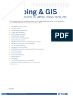 Mapping & GIS: Product Compatibility Matrix: Legacy Products