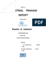 Industrial Training Report On It Company