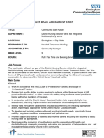 Trust Bank Assignment Brief: Post Details Title: Department