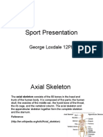 Sport Presentation of Bones and Joints and Muscle Types