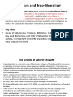 Liberalism and Neo-Liberalism