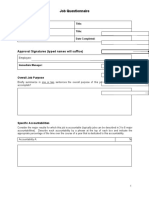 Job Questionnaire: Approval Signatures (Typed Names Will Suffice)