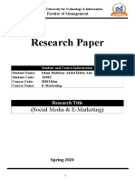 Research Paper: (Social Media & E-Marketing)