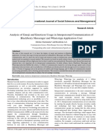 Analysis of Emoji and Emoticon Usage in Interpersonal Communication of Blackberry Messenger and Whatsapp Application User