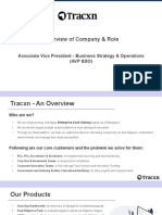 Overview of Company & Role: Associate Vice President - Business Strategy & Operations (Avp Bso)