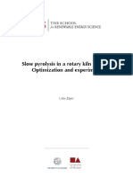 Slow Pyrolysis in A Rotary Kiln Reactor: Optimization and Experiment