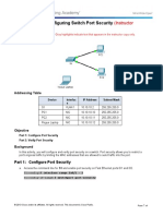 2.2.4.9 Packet Tracer - Configuring Switch Port Security Instructions - IG - T