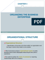 Topic 4 ORGANIZING THE BUSINESS ENTERPRISE