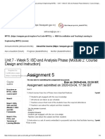 NBA Accreditation and Teaching-Learning in Engineering (NATE) - Unit 7 - Week 5 - ISD and Analysis Phase (Module 2 - Course Design and Instruction)