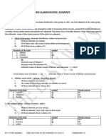 Periodic Classification of Elements