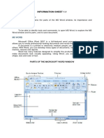 Information Sheet 1.1: Ms Word